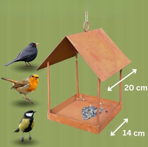 Karmnik dla ptaków stojący rustykalny 158 cm – ozdoba ogrodowa na Arena.pl