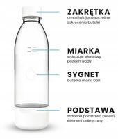 DAFI PushAir butelka do saturatora 2 x 0,7 L biała