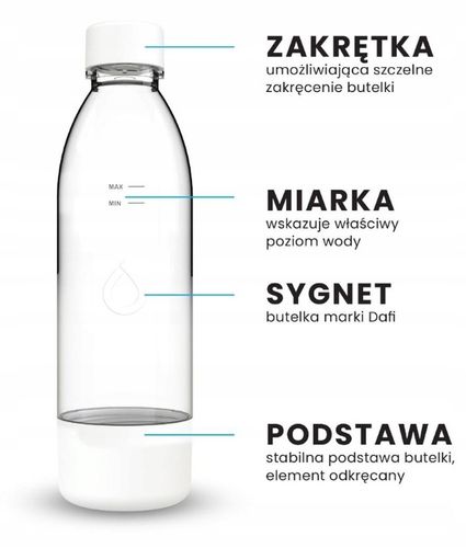 DAFI PushAir butelka do saturatora 2 x 0,7 L biała na Arena.pl