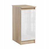 Szafka Na Dokumenty Kontener Dostawka Drzwi Sonoma Biały Połysk