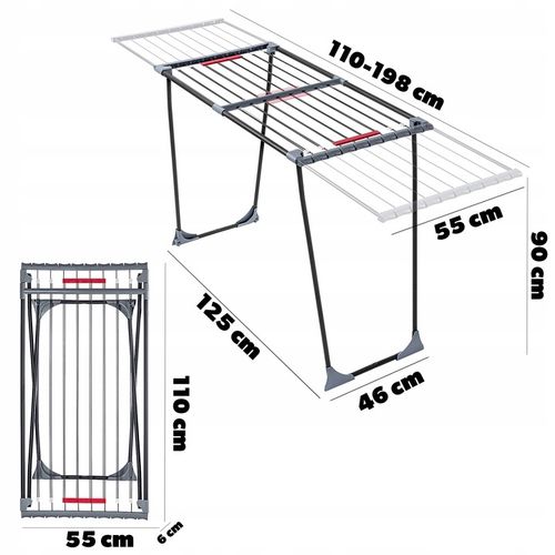 SUSZARKA NA PRANIE STOJĄCA UBRANIA BIELIZNĘ TELESKOPOWA ROZSUWANA 20m na Arena.pl