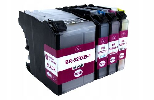 LC529 LC525 XL - 4x TUSZE do DRUKARKI BROTHER DCP-J105 DCP J105 DCP J100 na Arena.pl