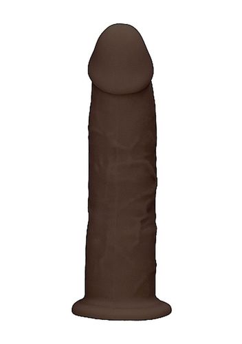 silicone dildo without balls - 15,3 cm - brown na Arena.pl