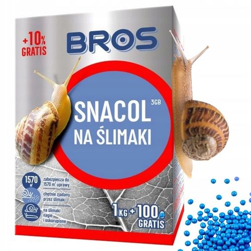 SNACOL niebieskie granulki na ślimaki BROS 1,1kg trutka granulat na Arena.pl