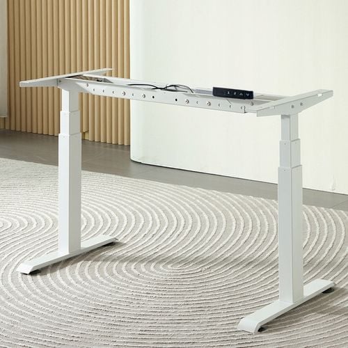 Biurko Elektryczne Podnoszone Białe 140 cm Regulowane NOWOCZESNE na Arena.pl