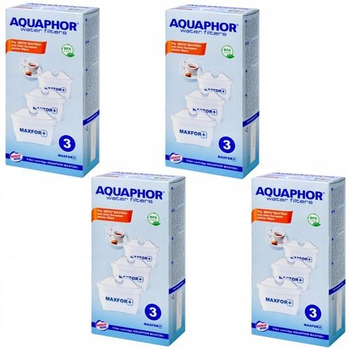 12 x Wkład filtrujący wodę AQUAPHOR B25 Maxfor+ filtry do dzbanka na Arena.pl