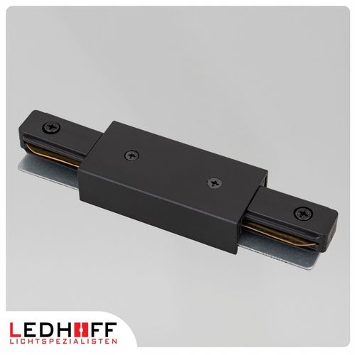 Łącznik z ZASILANIEM prosty do szyn oświetleniowych LED czarny na Arena.pl