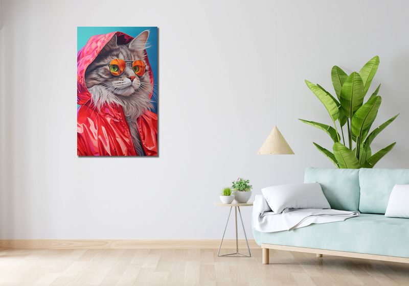 Obraz 60x100cm Kot w Stylu zdjęcie 2