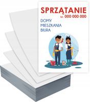 Ulotki A6 1000 szt firmowe reklamowe SPRZĄTANIE + PROJEKT GRATIS