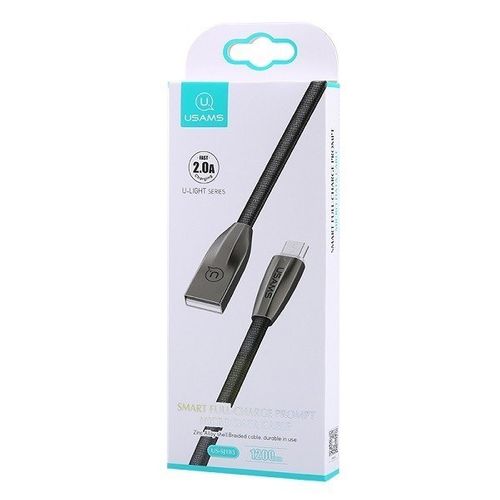 Kabel pleciony U-Light microUSB 1,2m czarny na Arena.pl