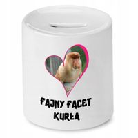 Skarbonka Dla Chłopaka Fajny Facet Kurła Prezent Z Nadrukiem Ze Zdjęciem