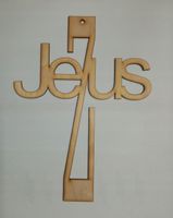 Krzyż z napisem Jezus 26 cm