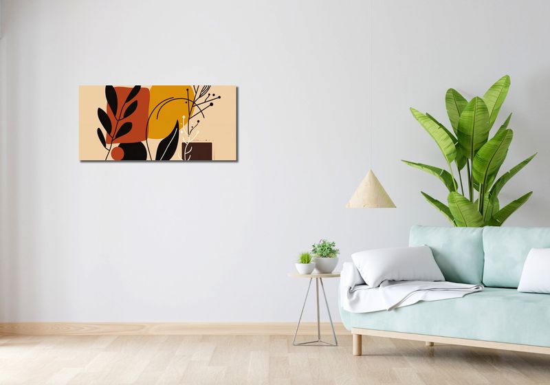 Obraz 90x40cm Ciepłe Kontury zdjęcie 2