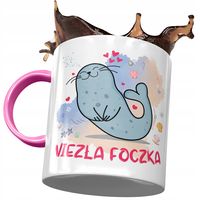 Kubek Różowy Z Foką Foczką Foczunią Na Prezent Z Nadrukiem Ze Zdjęciem