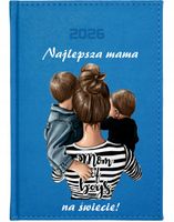 KALENDARZ A5 2026 DZIENNY KSIĄŻKOWY Z NADRUKIEM najlepsza mama na świecie