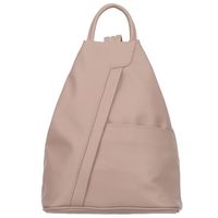 VERA PELLE plecak skórzany licowy elegancki trójkątny V520 j.różowy