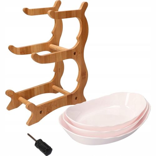 PATERA 3 PIĘTROWA KOSZ NA OWOCE WARZYWA STOJAK BAMBUSOWY TACA DUŻA na Arena.pl