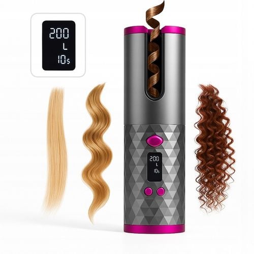 Bezprzewodowa lokówka automatyczna LCD fale loki obrotowa USB Do na Arena.pl