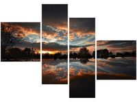 100 70CM OBRAZ 4 ELEM DOBRE PERSPEKTYWY FEANS DRUK PŁÓTNO RAMA