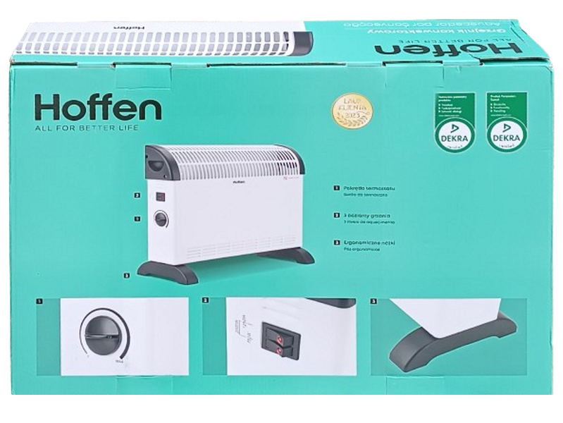 Grzejnik konwektorowy Hoffen 2000W - Biały zdjęcie 6