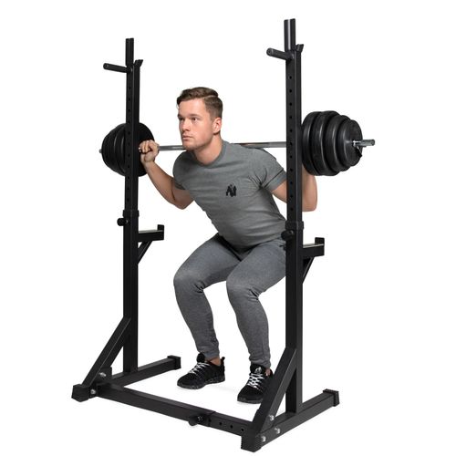 Regulowany stojak do przysiadów z ramionami asekuracyjnymi VirtuFit 220 kg na Arena.pl