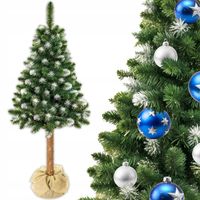 CHOINKA NA PNIU NATURALNYM POLSKA GĘSTA DIAMENTOWA OŚNIEŻONA SZTUCZNA 180CM