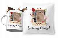 Zestaw Kapibara Poduszka + Kubek Prezent Z Nadrukiem Ze Zdjęciem