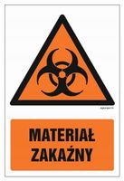 Materiał Zakaźny 15 X 22,5 Cm, Tabliczka Pn Płyta