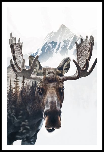 Plakat 53x81cm Łoś Duch Lasu zdjęcie 3