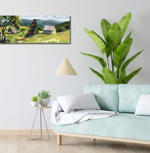 Obraz 90x30cm Bujna Wieś zdjęcie 2