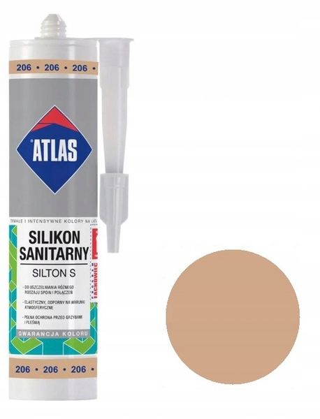 ATLAS SILIKON SILTON S 280ml - 206 CAPPUCCINO zdjęcie 1