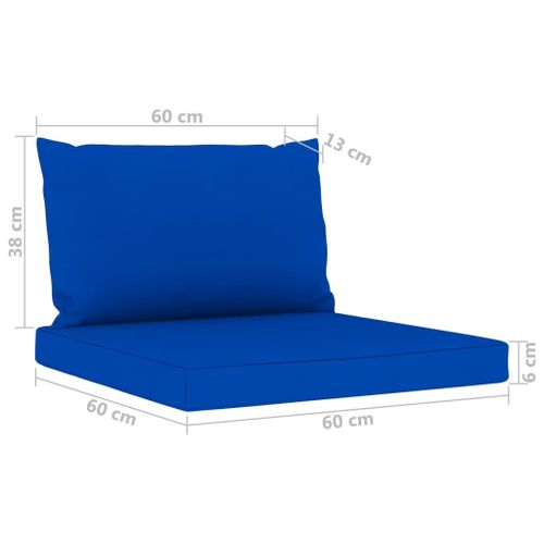 Sofa 3-os. z niebieskimi poduszkami VidaXL na Arena.pl
