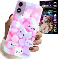 ETUI DO MOTOROLA MOTO E14 - WZÓR W SŁODKIE PIANKI, OBUDOWA, PLECKI