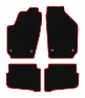 Dywaniki welurowe CARLUX-RED do VW Fox 2005-2011, czarne/czerwone