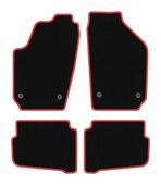 Dywaniki welurowe CARLUX-RED do VW Fox 2005-2011, czarne/czerwone