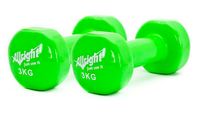 zestaw obciążników winylowych 2 x 3 kg kolor: zielony