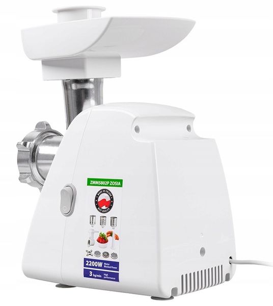 ZELMER MOCNA MASZYNKA DO MIELENIA MIĘSA ZMM5801P 2200W ZOSIA Made in Poland zdjęcie 10