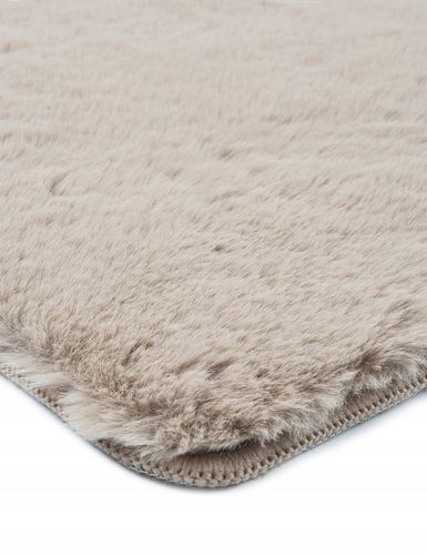 Dywan Pluszowy Rabbit do Sypialni Beżowy Dywanik Puszysty Miękki 60x100cm na Arena.pl