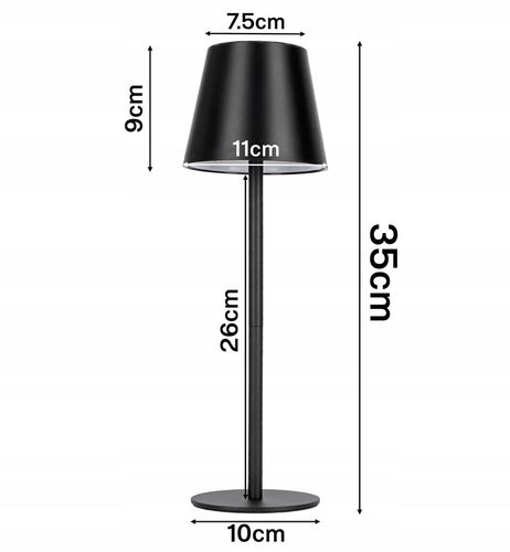 Lampka Na Biurko Biurkowa LED Dotyk Akumulatorowa Ściemniacz 3 Barwy na Arena.pl