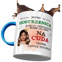 Kubek Błękitny Dla Siostrzenicy Urodziny Prezent Z Nadrukiem Ze Zdjęciem