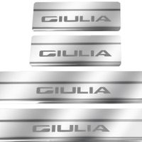 Listwa progowa ALFA ROMEO GIULIA Stal nierdzewna 304 mat z czarnymi literam