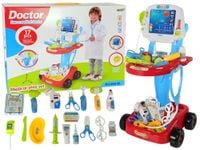 Zestaw Lekarski na Wózku Stolik Lekarski Doktor 17 Elementów EKG