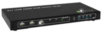Przełącznik KVM Techly 4-portowy HDMI/USB 4x1 z Audio 4K*60Hz