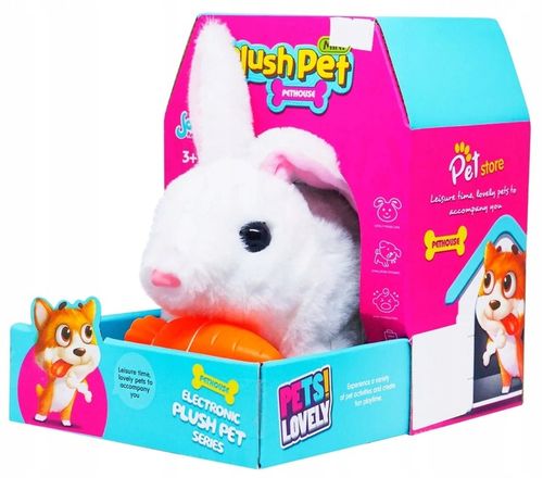 ZAJĄCZEK KRÓLICZEK INTERAKTYWNY Z DŹWIĘKIEM KRÓLIK Z MARCHEWKĄ na Arena.pl