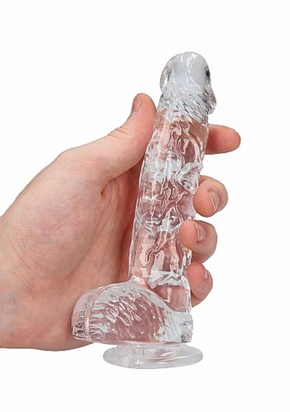 6"" / 15 Cm Realistic Dildo With Balls - Transparent zdjęcie 7