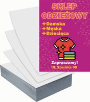 Ulotki A6 reklamowe firmowe 5000szt projekt w cenie SKLEP ODZIEŻOWY