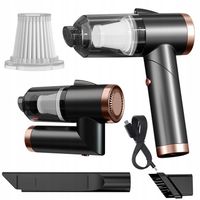 ODKURZACZ BEZPRZEWODOWY SAMOCHODOWY FILTR HEPA KOŃCÓWKI SKŁADANY AKU USB