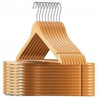 DREWNIANE WIESZAKI NA UBRANIA ODZIEŻ DO SZAFY WIESZAK ZESTAW 10SZT