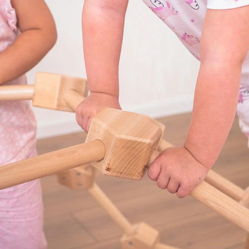 Plac zabaw Domowa kopuła wspinaczkowa XL - drewno-biały na Arena.pl