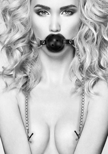 breathable ball gag with nipple clamps na Arena.pl